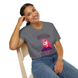 Optician T-Shirt — "Not a Basic B*tch Anymore" Graphic Tee for Optometrists & Eye Care Pros - Image 8