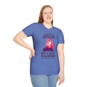 Optician T-Shirt — "Not a Basic B*tch Anymore" Graphic Tee for Optometrists & Eye Care Pros - Image 10